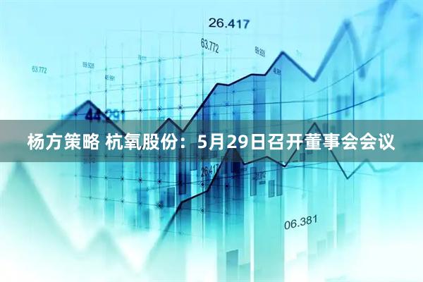 杨方策略 杭氧股份：5月29日召开董事会会议